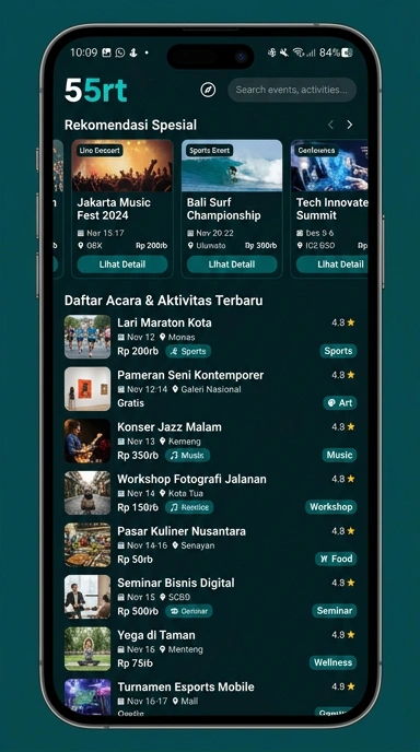 55rt - Halaman Indeks Aplikasi Populer dan Kanal Uji