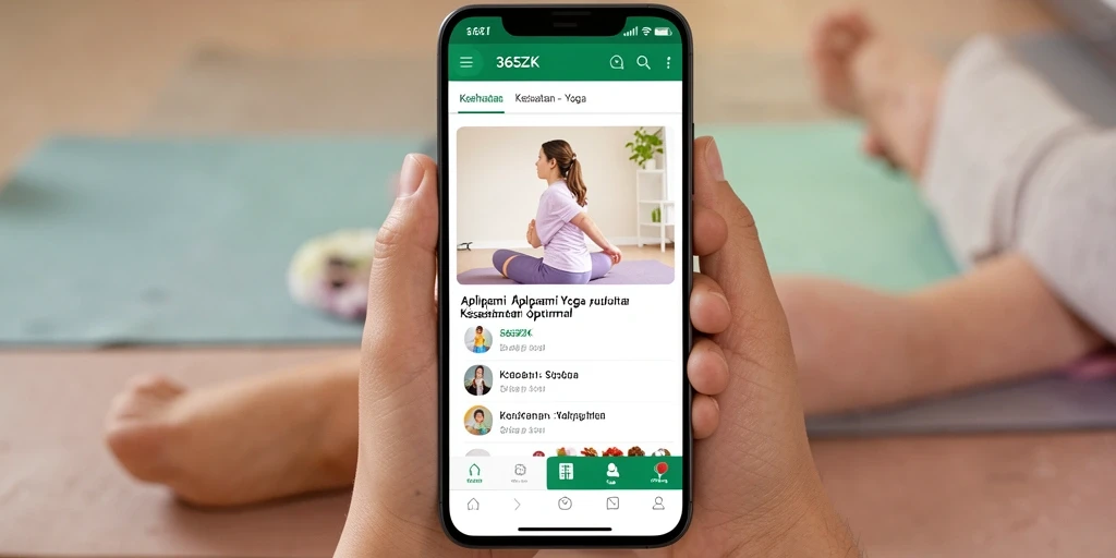 Antarmuka aplikasi 365ZK yang ramah pengguna dan intuitif untuk latihan Yoga.