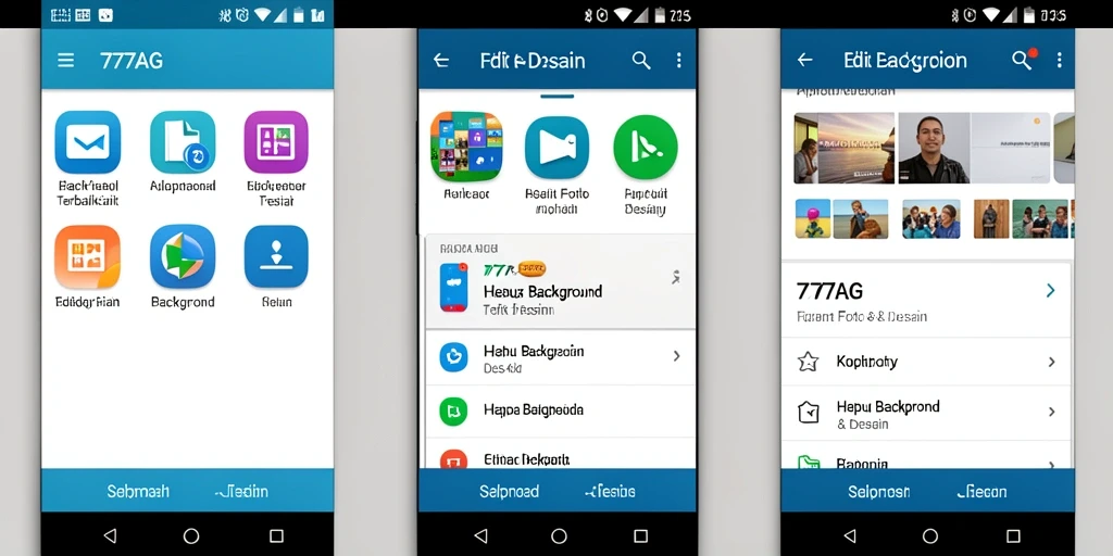 Tampilan antarmuka aplikasi Hapus Background 777AG yang user-friendly.