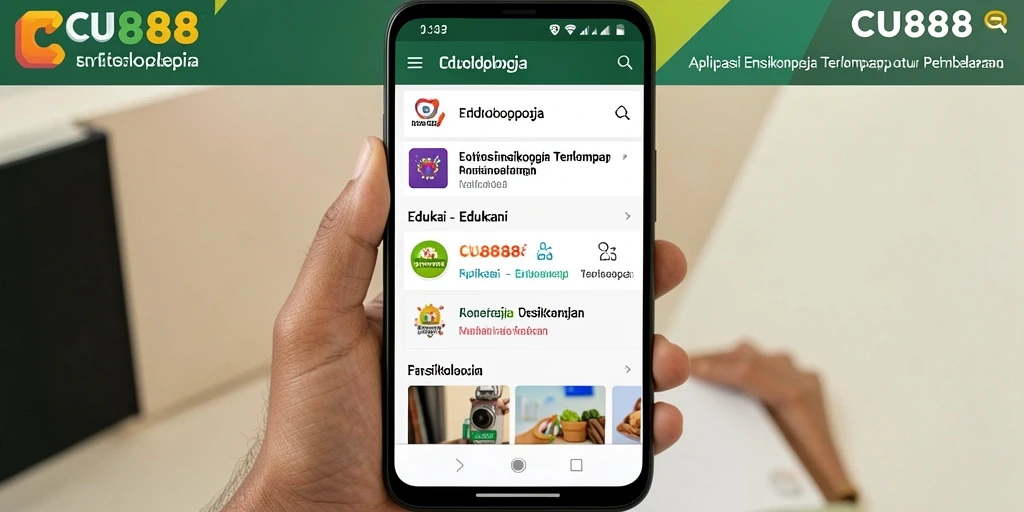 Antarmuka aplikasi CU888 yang informatif dan menarik.