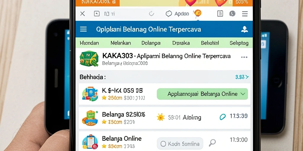 Tampilan antarmuka KAKA303 yang modern dan menarik untuk Belanja Online.