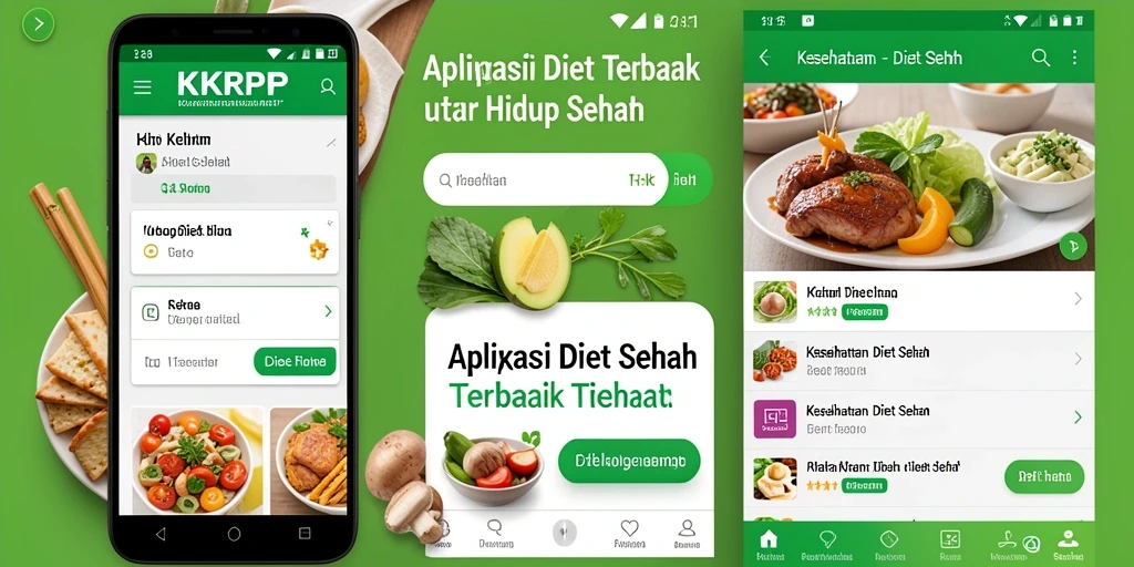 Antarmuka pengguna KKRP membantu dalam merencanakan diet sehat.