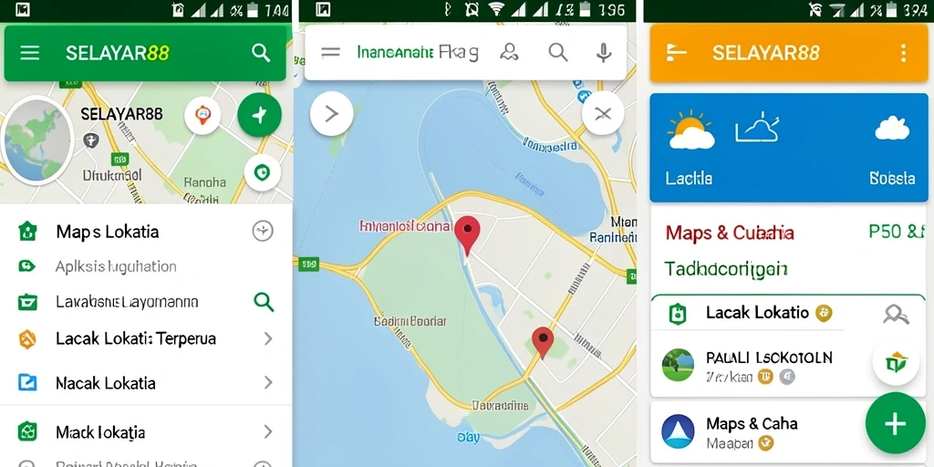 Tampilan antarmuka pengguna SELAYAR88 yang intuitif untuk lacak lokasi.