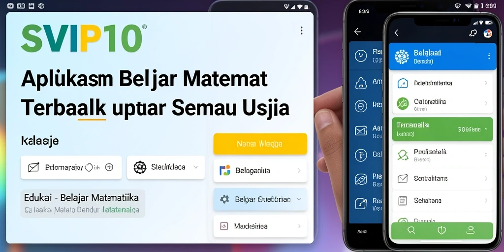 Antarmuka pengguna <strong>SVIP10</strong> yang intuitif dan menarik untuk belajar matematika.