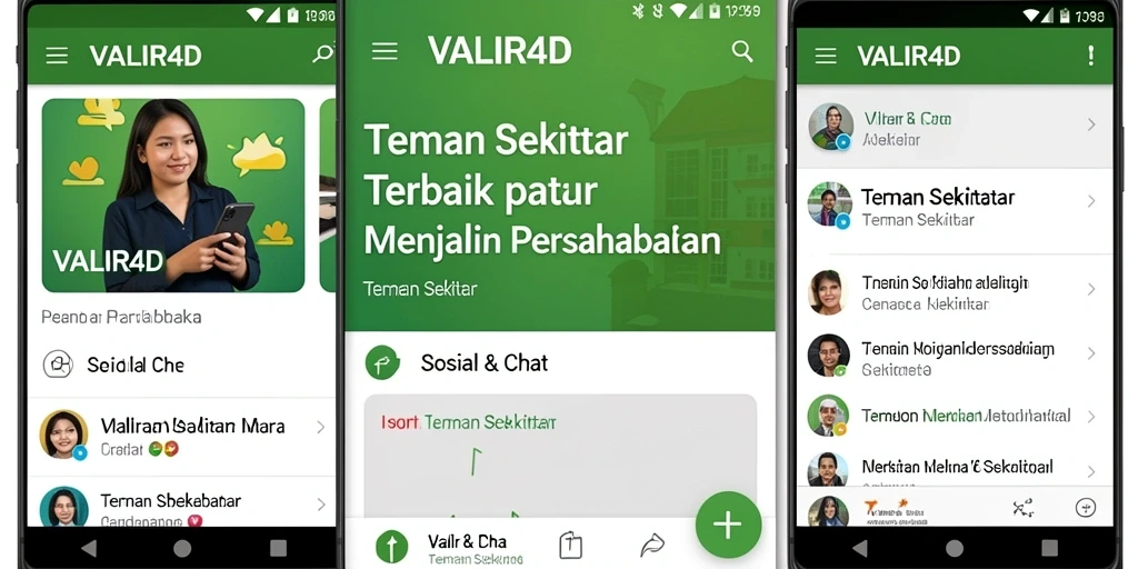 Antarmuka utama VALIR4D menunjukkan fitur pencarian teman baru.